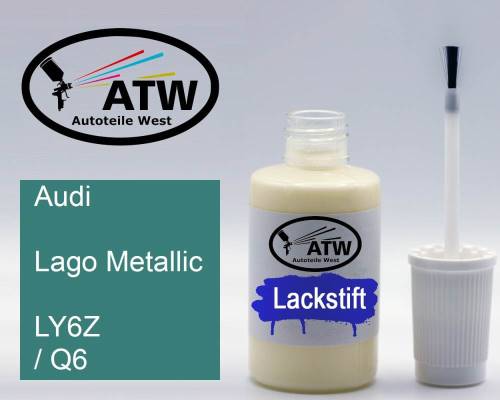 Audi, Lago Metallic, LY6Z / Q6: 20ml Lackstift, von ATW Autoteile West.